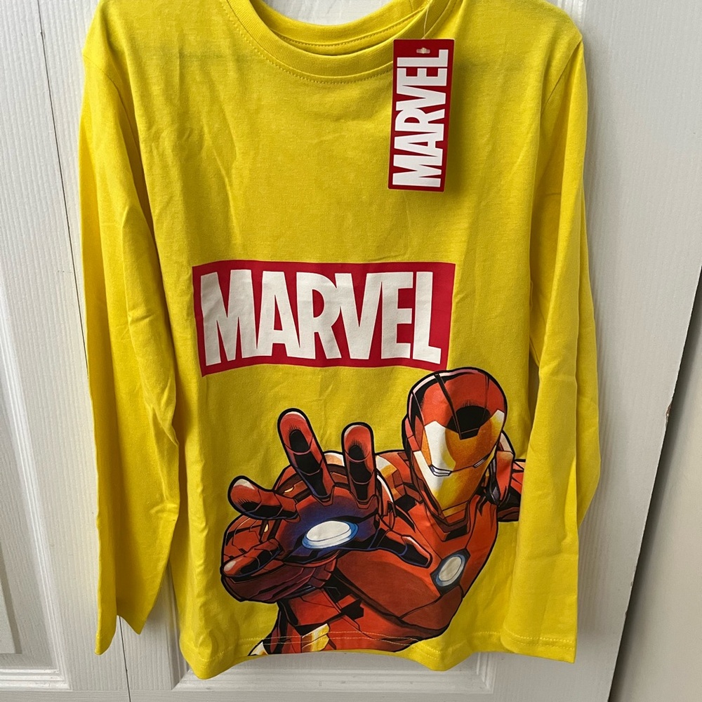Marvel Yellow Iron Man Long Sleeve Tee